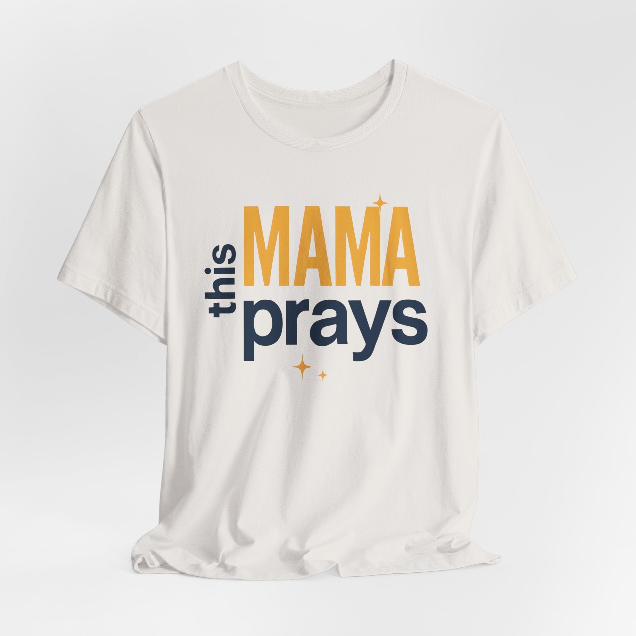 This Mama Prays Tee | Unisex Jersey Short Sleeve T-Shirt, Faith Gift, Mom Life Shirt, Inspirational Apparel, Christian Merchandise