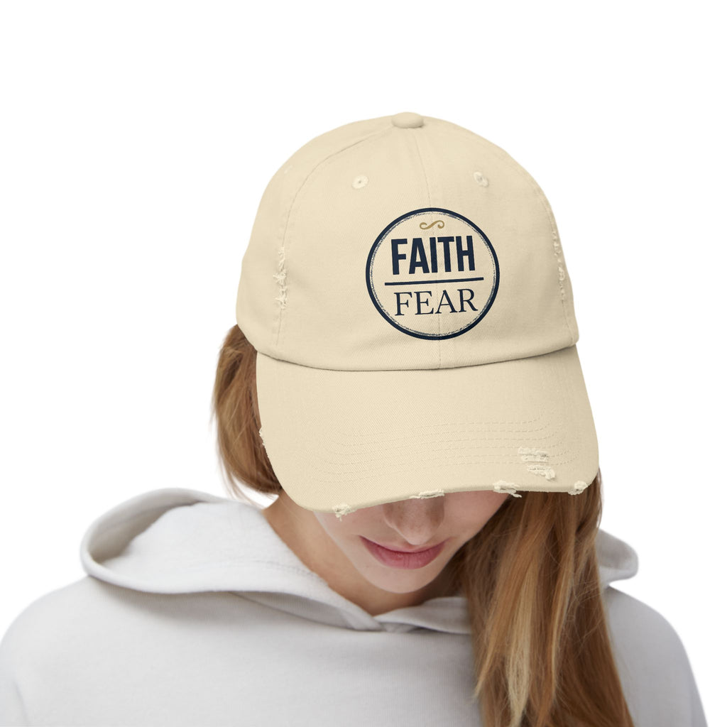 Faith Over Fear Cap | Distressed Baseball Hat