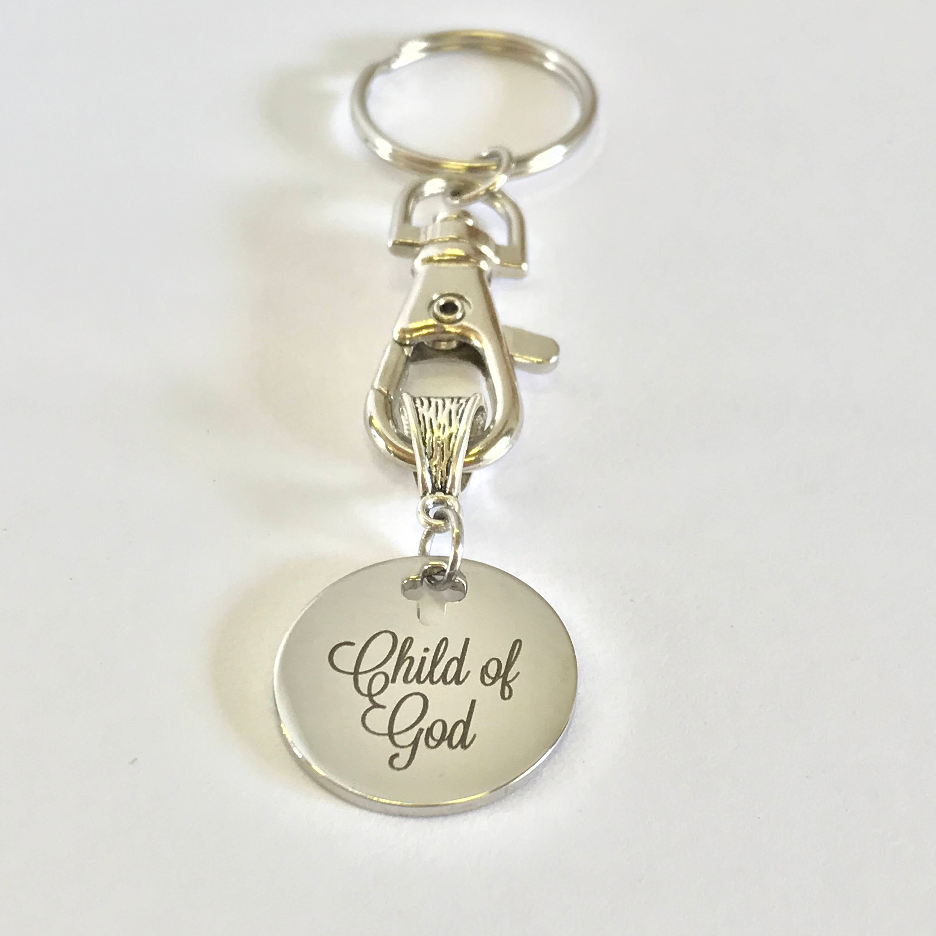Christian Gifts, Christian Keychain, Baptism Gift, Child of God Keychain Gift For Him, New Car Gift For Her, New Home Gift for Them, Key Fob